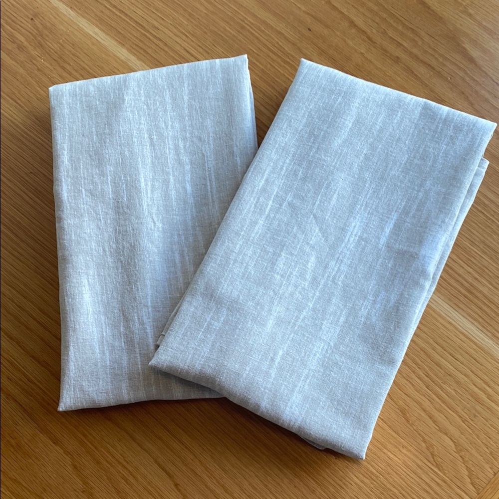 NWOT LAUREN RALPH LAUREN Bundle of 2 Kent Beige / White King Size Pillow Shams